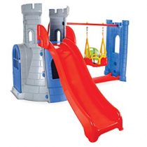 Plastic Castle Swing & Slide Toy