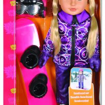 Lotus Soft-bodied Girl Doll With Snowboard Toy