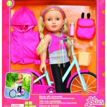 Lotus Soft-bodied Girl Doll With Bicycle Toy