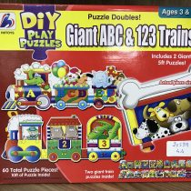 Puzzle Doubles Giant ABC & 123 Trains Toy