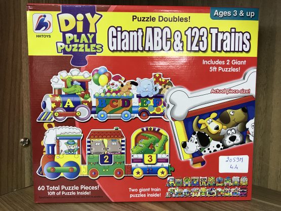 Puzzle Doubles Giant ABC & 123 Trains Toy