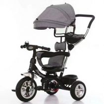 Three-wheeled Baby Pedal Stroller Gray